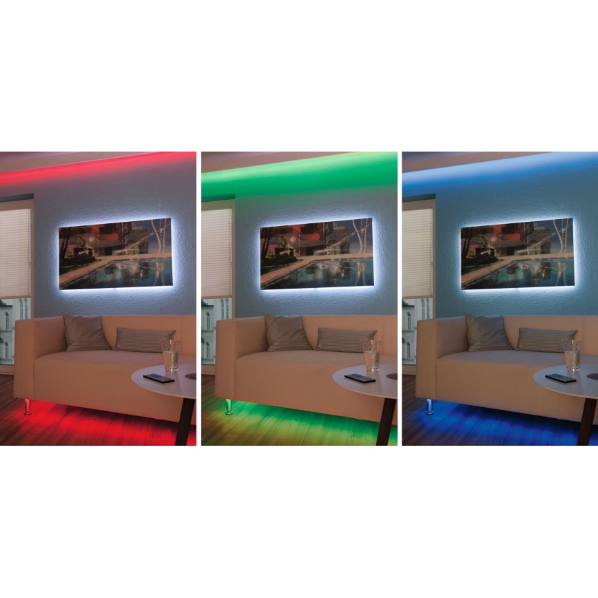 Paulmann 3988 - LED RGBW/13W dæmpbar LED-strip TIP 5 m 230V + fjernbetjening