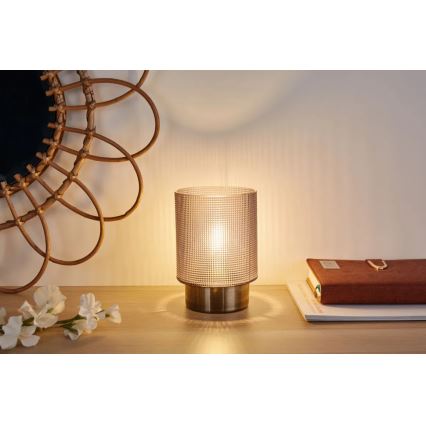 Paulmann 48133 - LED-1xE27/0,8W Bordlampe GLAMOUR 3xAA/4,5V transparent