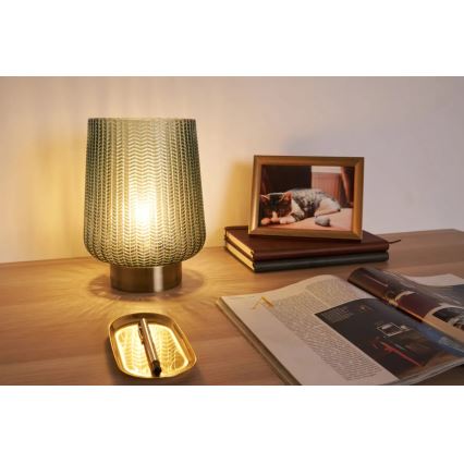 Paulmann 48136 - LED-1xE27/0,8W Bordlampe GLAMOUR 3xAA/4,5V grøn