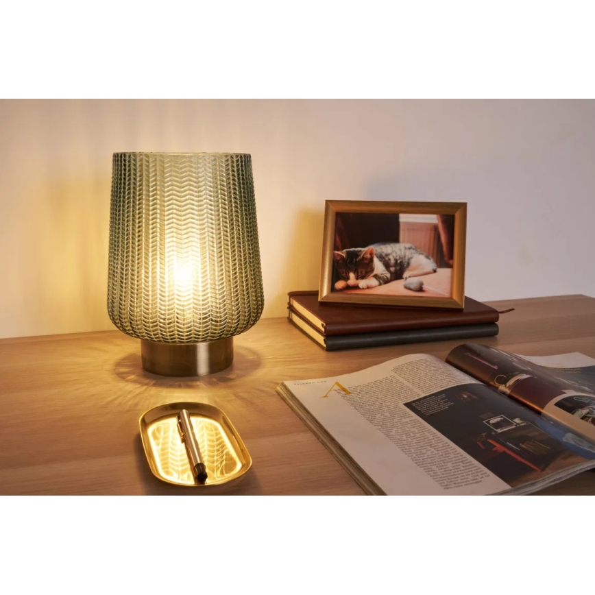 Paulmann 48136 - LED-1xE27/0,8W Bordlampe GLAMOUR 3xAA/4,5V grøn