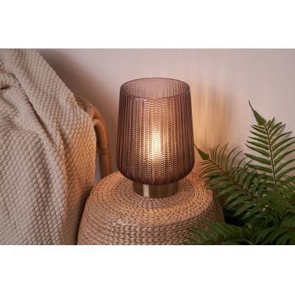 Paulmann 48137 - LED-1xE27/0,8W Bordlampe GLAMOUR 3xAA/4,5V lyserød