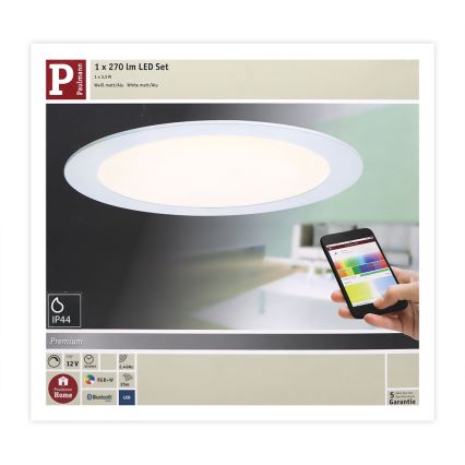 Paulmann 50026 - LED indbygningslampe til badeværelse dæmpbar SMART HOME RGBW/3,5W IP44 230V 2700-6500K