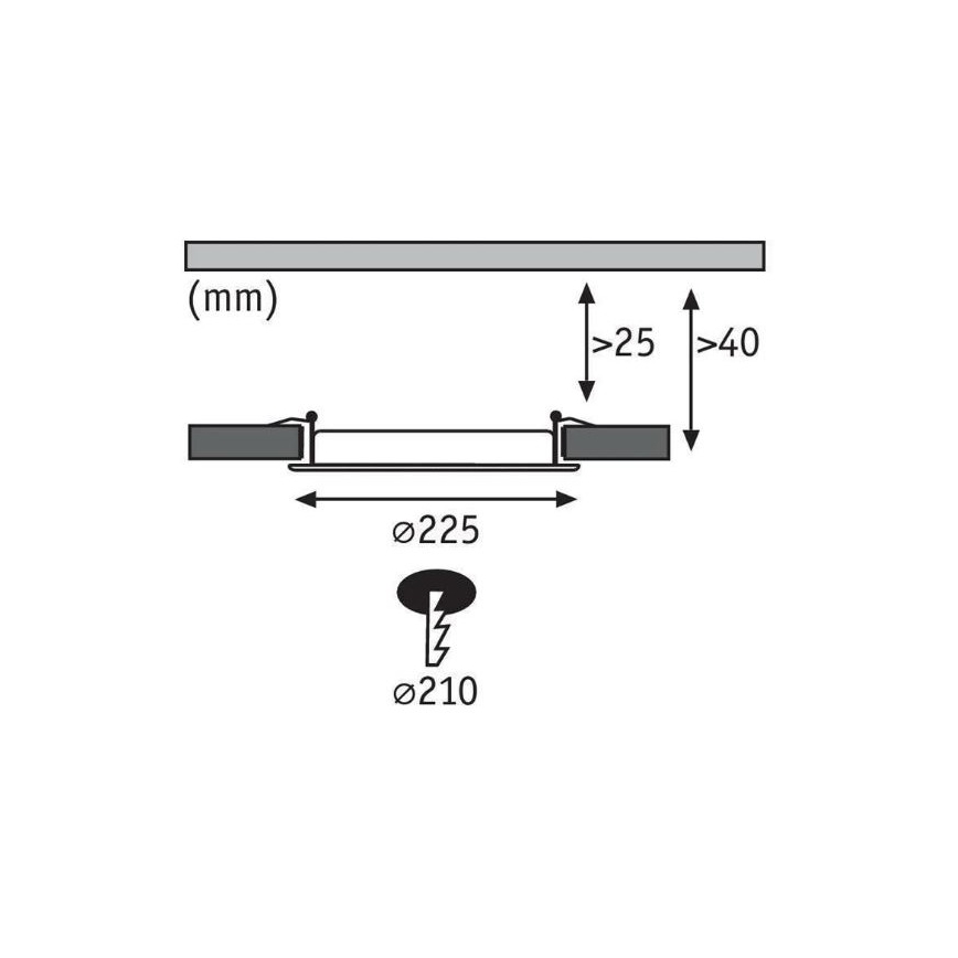 Paulmann 50028 - Indbygningslampe til badeværelse dæmpbar SMART HOME LED/13,5W IP44 230V 2700-6500K