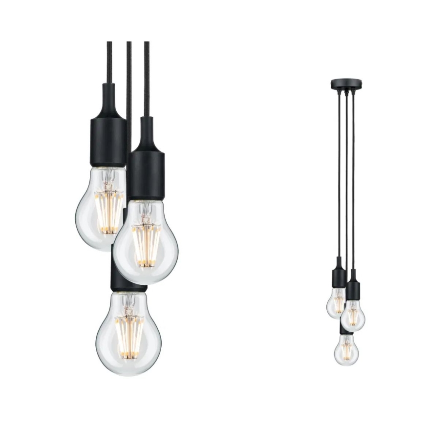 Paulmann 50382 - 3xE27/60W Strømkabel KETIL 230V