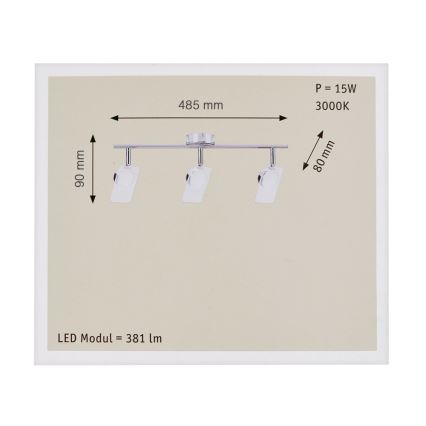 Paulmann 66668 - 3xLED/5W Spotlys WINDOW 230V