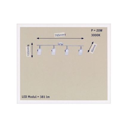 Paulmann 66669 - 4x LED/4,5W Spotlampe WINDOW 230V