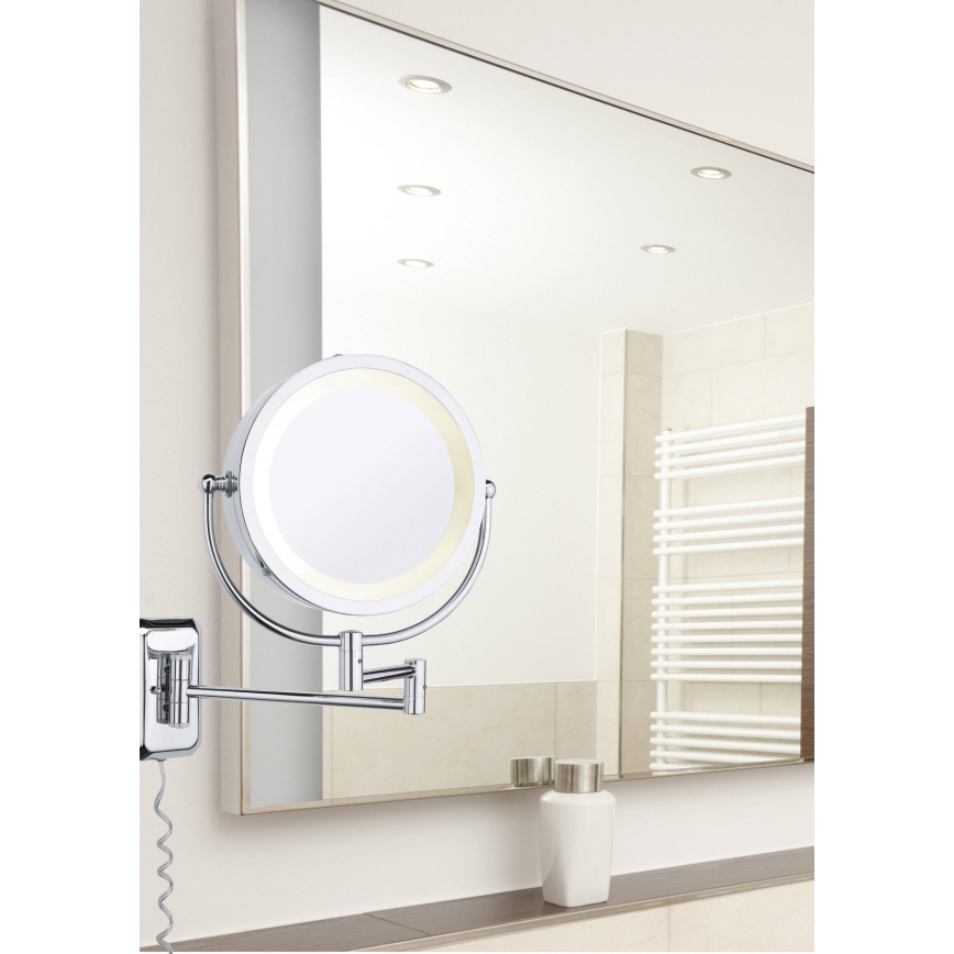 Paulmann 70349 - Væghængt makeupspejl 1xE14/20W IP44 230V