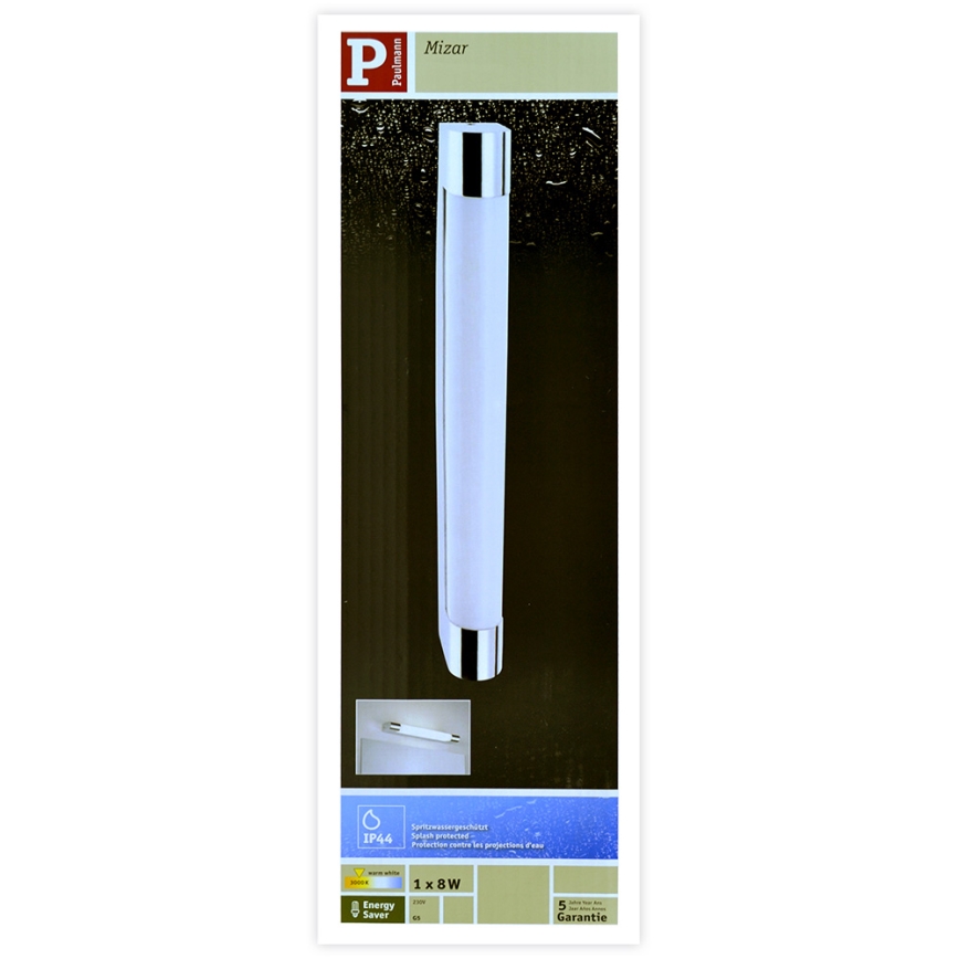Paulmann 70360 -  1xG5/8W IP44 Badeværelses spejllampe MIZAR 230V