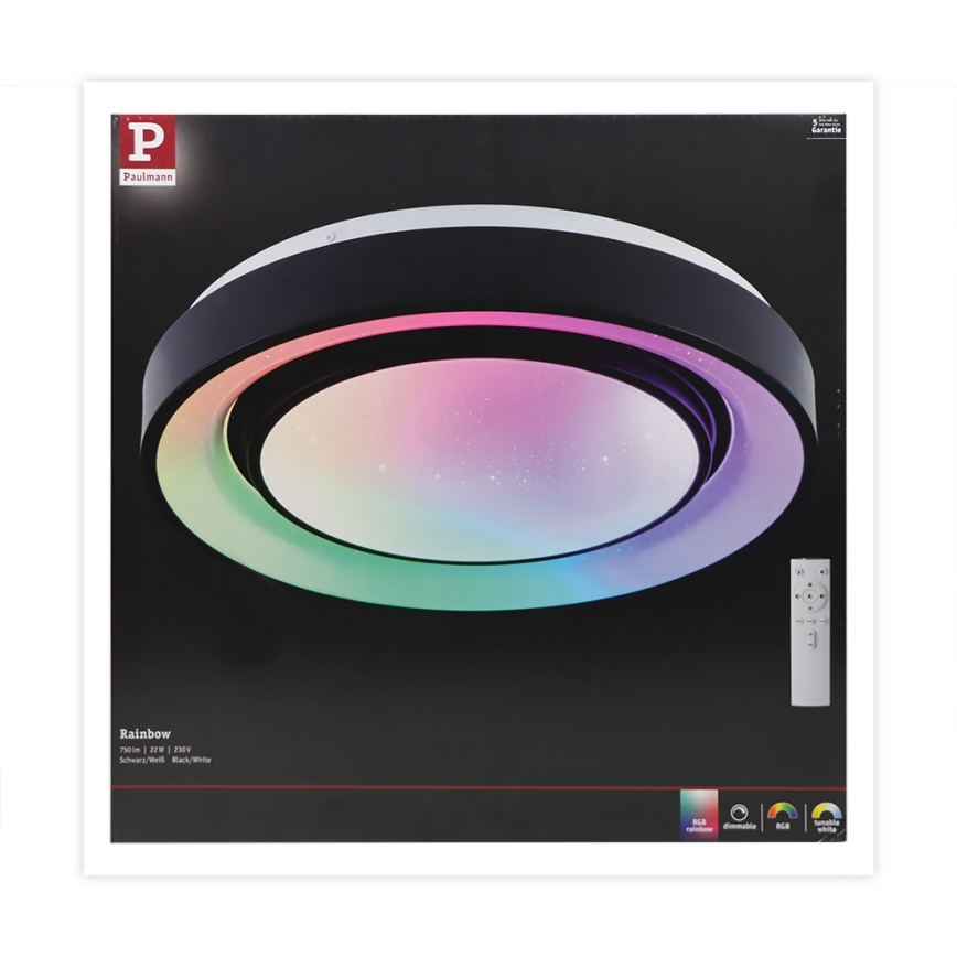 Paulmann 70544 - LED loftlampe RGBW/22W RAINBOW 230V 3000-6500K + fjernbetjening