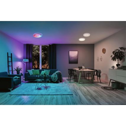 Paulmann 70546 - LED loftlampe dæmpbar RGBW/22W RAINBOW 230V 3000-6500K + fjernbetjening