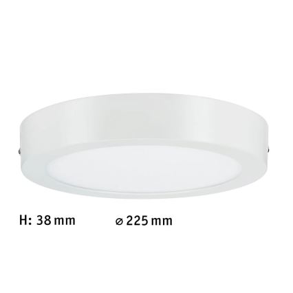 Paulmann 70642 - LED/12,5W Loftlampe LUNAR 230V diameter 22,5 cm hvid