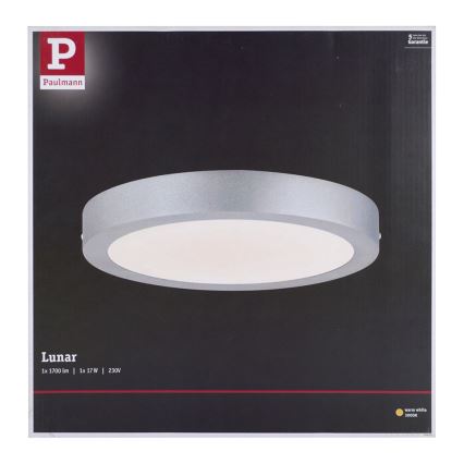 Paulmann 70655 - LED/17W Loftlampe LUNAR 230V diameter 30 cm mat krom