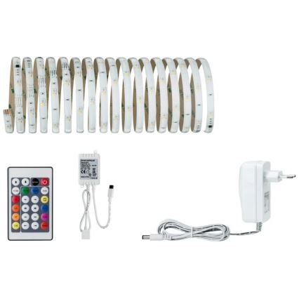 Paulmann 70697 - LED RGBW/10,5W Dæmpbar bånd DIGITAL 4,8m 230V + fjernbetjening