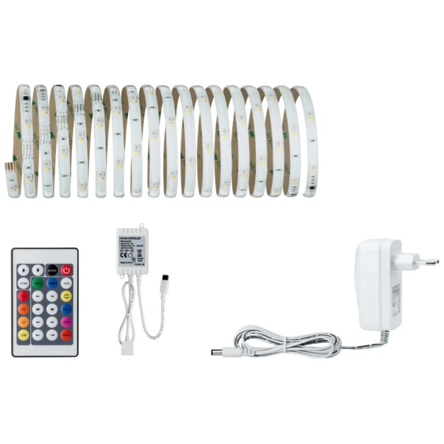 Paulmann 70697 - LED RGBW/10,5W Dæmpbar bånd DIGITAL 4,8m 230V + fjernbetjening