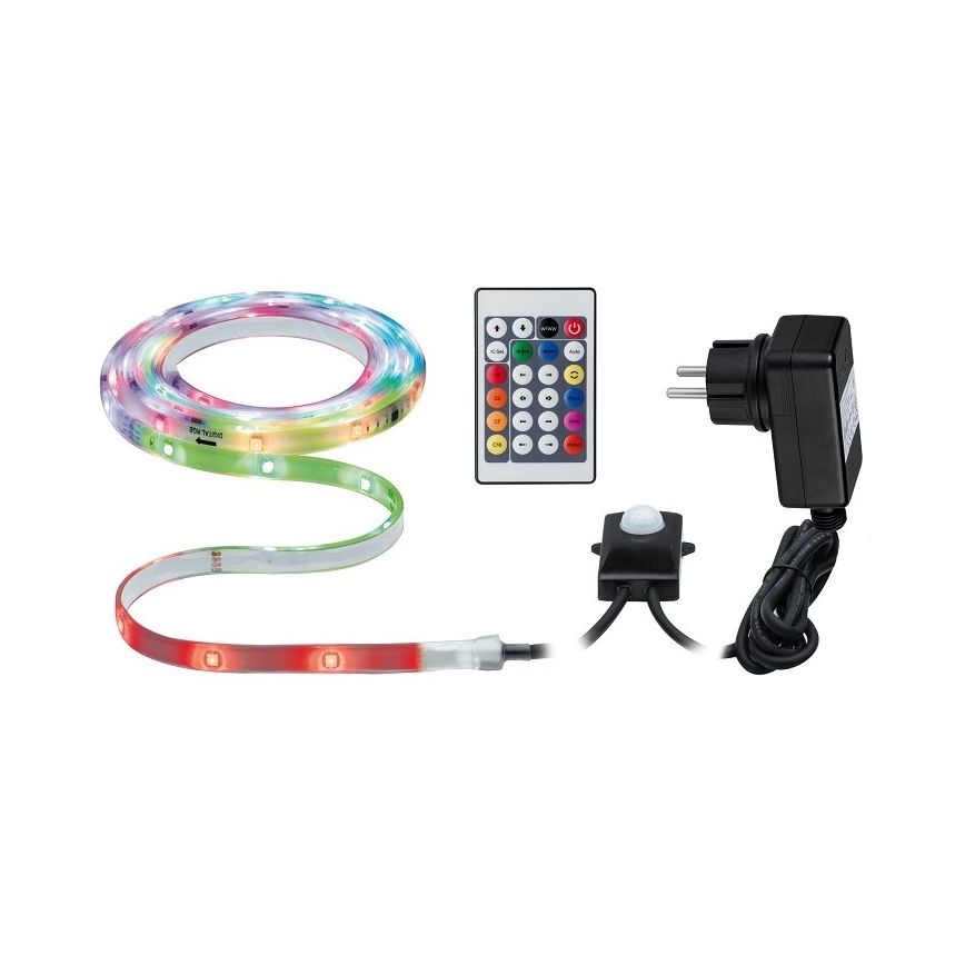 Paulmann 70698 - Udendørs LED lysbånd dæmpbart RGB/6,4W IP67 WATERLED 3 m 230V + fjernbetjening
