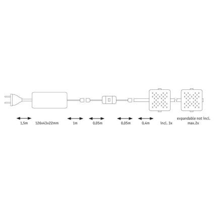 Paulmann 70710 - SÆT 3xLED/3,3W Møbelbelysning med sensor SOFTPAD 230V 2700K