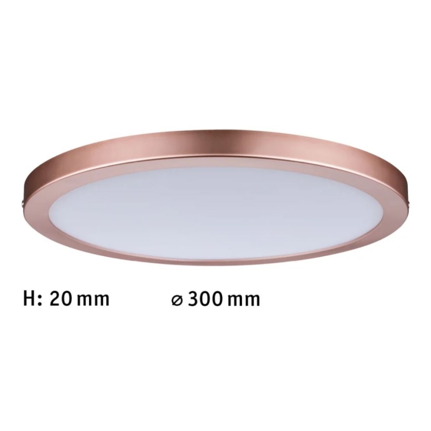 Paulmann 70872 - LED/22W Panel dæmpbart ATRIA 230V 2700K diameter 30 cm Rosenguld