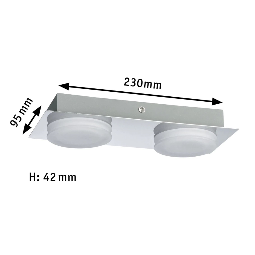Paulmann 70883 - 2xLED/4,7W IP23 Badeværelses væglampe DORADUS 230V
