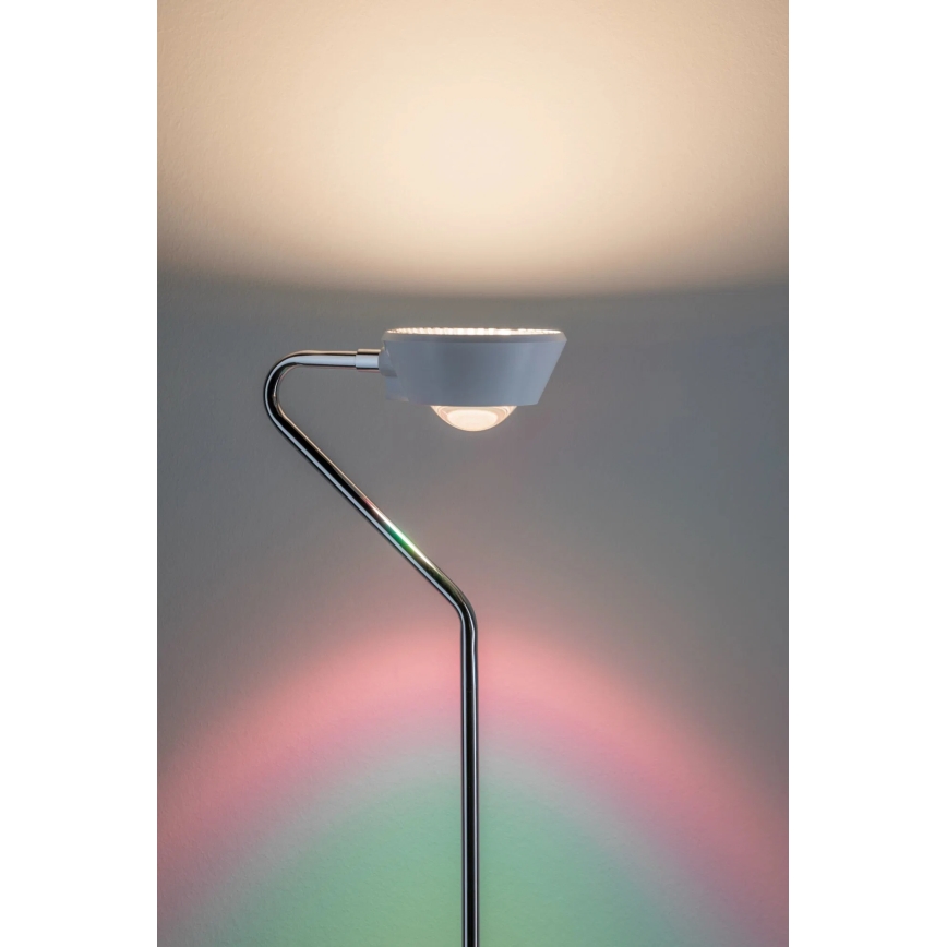 Paulmann 70920 - LED/7,5W Dæmpbar gulvlampe RAMOS 230V hvid/blank krom