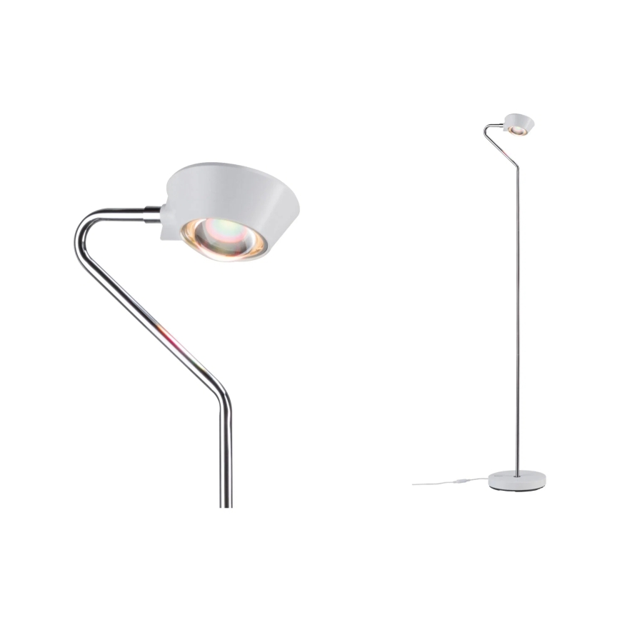 Paulmann 70920 - LED/7,5W Dæmpbar gulvlampe RAMOS 230V hvid/blank krom