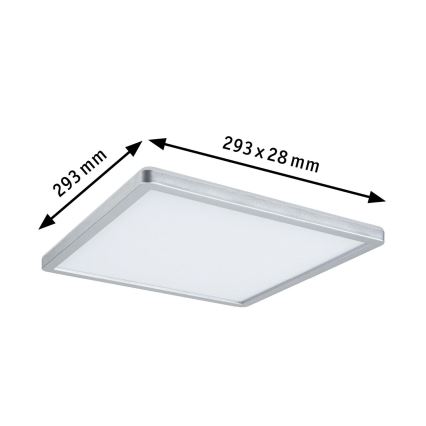 Paulmann 70994 - LED/16W Fastmonteret panel ATRIA 230V 3000K 29,3x29,6 cm mat krom