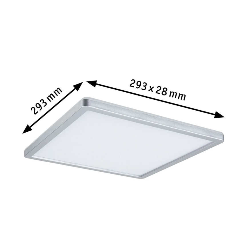 Paulmann 70994 - LED/16W Fastmonteret panel ATRIA 230V 3000K 29,3x29,6 cm mat krom