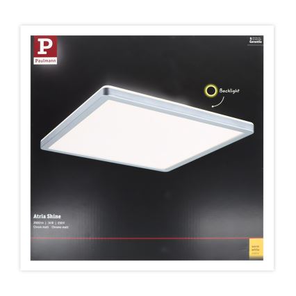 Paulmann 70994 - LED/16W Fastmonteret panel ATRIA 230V 3000K 29,3x29,6 cm mat krom
