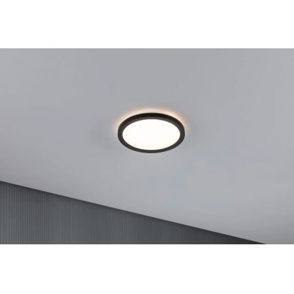 Paulmann 70997 - LED/11,2W Fastmonteret panel ATRIA 230V 3000K diameter 19 cm sort