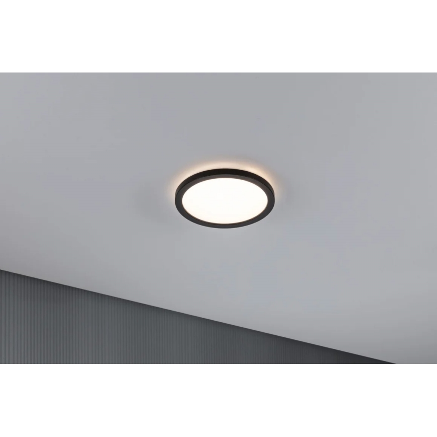 Paulmann 70997 - LED/11,2W Fastmonteret panel ATRIA 230V 3000K diameter 19 cm sort