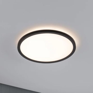 Paulmann 70998 - LED/16W Fastmonteret panel ATRIA 230V 3000K diameter 29,3 cm sort