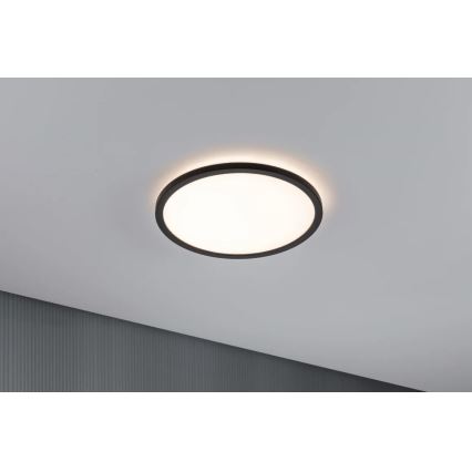 Paulmann 70998 - LED/16W Fastmonteret panel ATRIA 230V 3000K diameter 29,3 cm sort