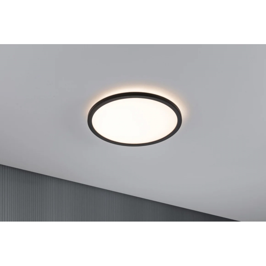 Paulmann 70998 - LED/16W Fastmonteret panel ATRIA 230V 3000K diameter 29,3 cm sort