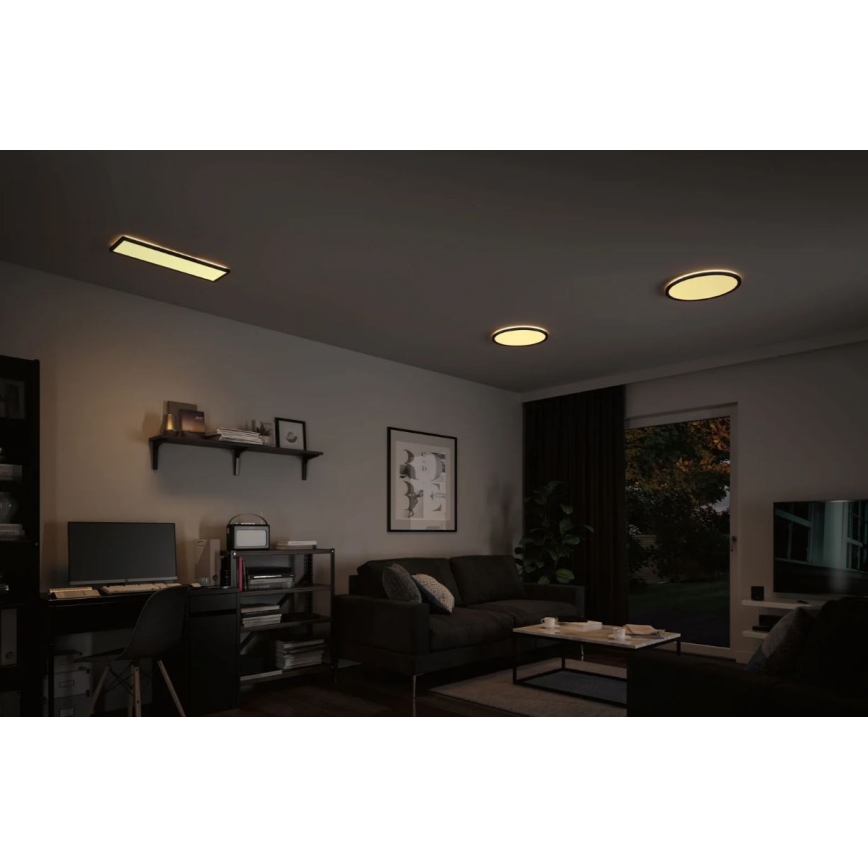 Paulmann 70999 - LED/22W Panel dæmpbart ATRIA 230V 3000K diameter 42 cm sort