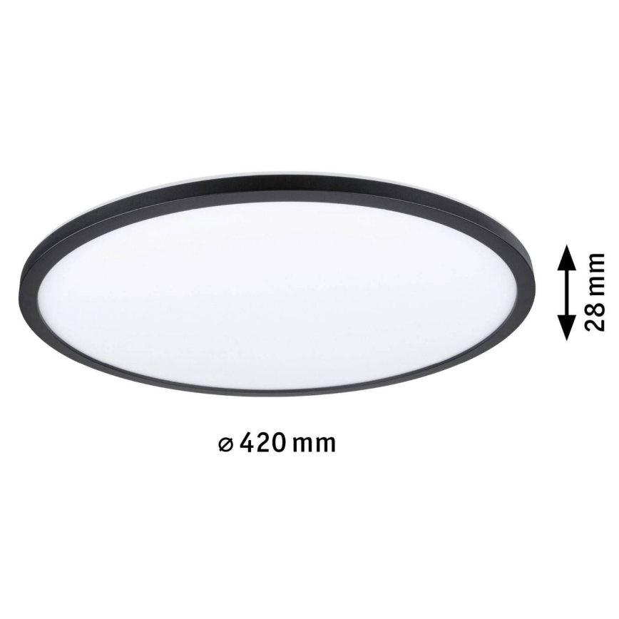 Paulmann 70999 - LED/22W Panel dæmpbart ATRIA 230V 3000K diameter 42 cm sort