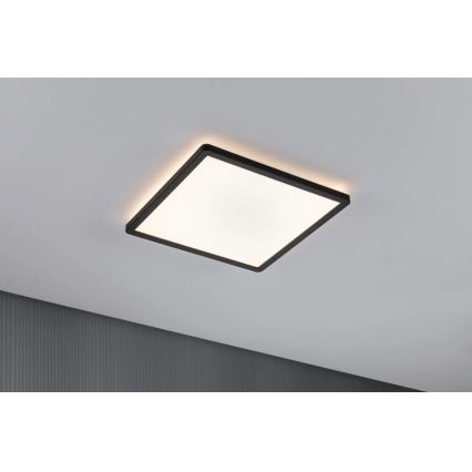 Paulmann 71001 - LED/16W Fastmonteret panel ATRIA 230V 3000K 29,3x29,3 cm sort