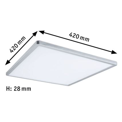 Paulmann 71009 - LED/22W Panel dæmpbart ATRIA 230V 4000K 42x42 cm mat krom