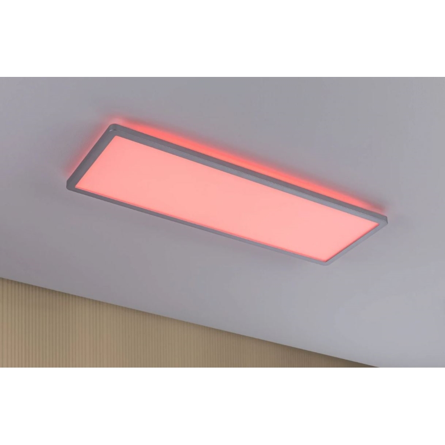 Paulmann 71020 - LED/20W Panel m. RGBW-farver dæmpbart ATRIA 230V 4000K 20x58 cm + fjernbetjening