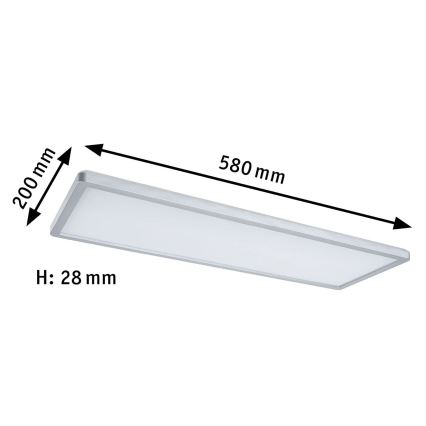 Paulmann 71020 - LED/20W Panel m. RGBW-farver dæmpbart ATRIA 230V 4000K 20x58 cm + fjernbetjening