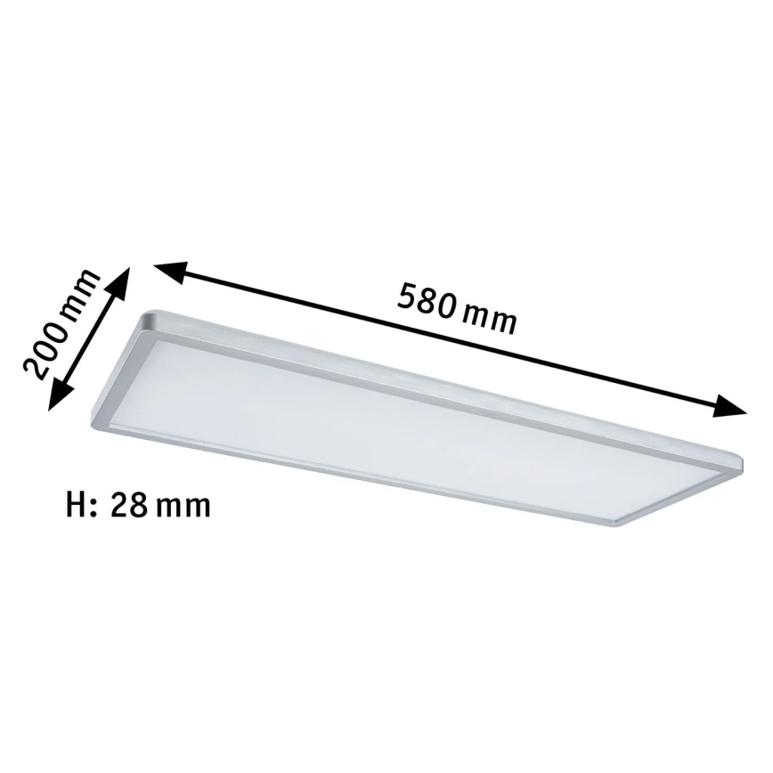 Paulmann 71020 - LED/20W Panel m. RGBW-farver dæmpbart ATRIA 230V 4000K 20x58 cm + fjernbetjening