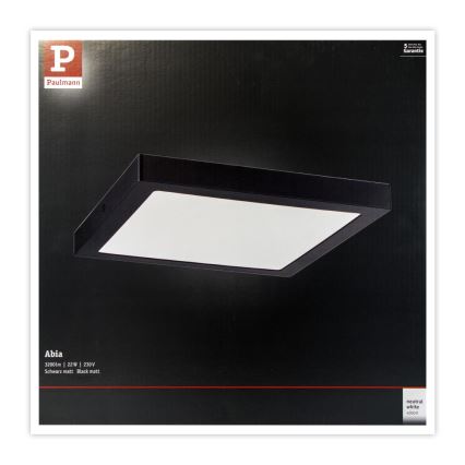 Paulmann 71026 - LED/22W Loftlampe ABIA 230V sort