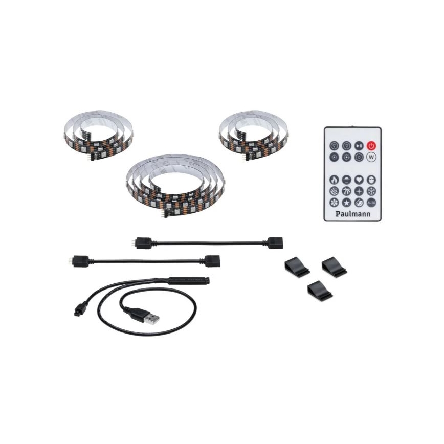Paulmann 78880 - LED/3,5W RGB Strip til tv dæmpbar 2m ZOLL 5V + fjernbetjening