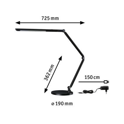 Paulmann 78912 - Bordlampe dæmpbar LED/10,6W FLEXBAR 230V 3000/4000/6500K