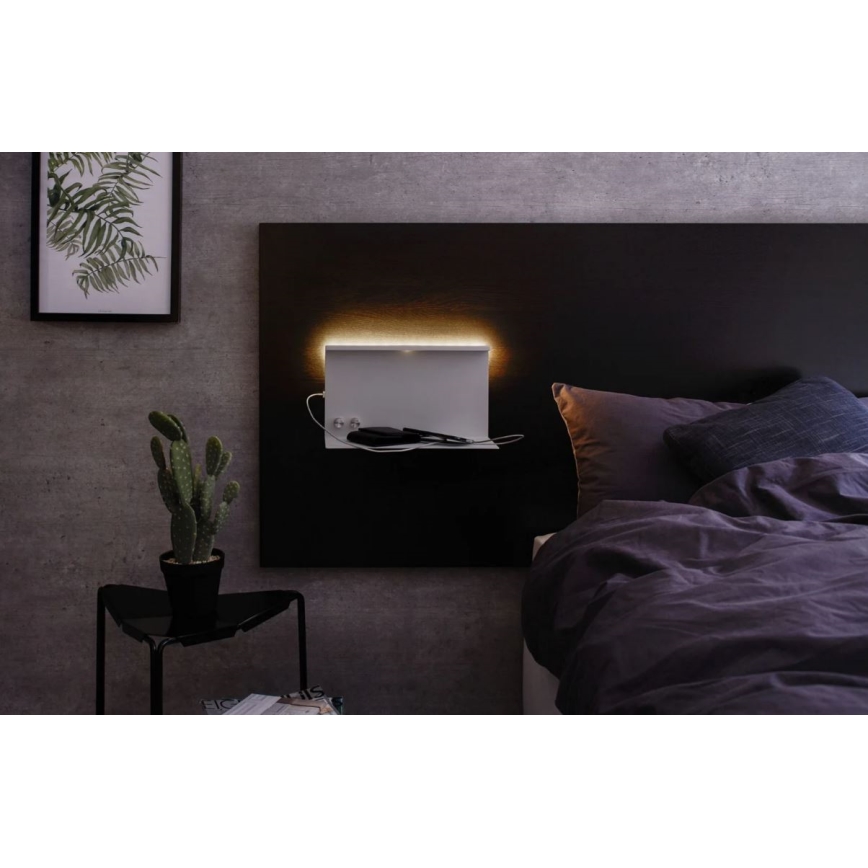 Paulmann 78919 - LED/4,5W Lampe dæmpbar med hylde og USB + LED/1,6W 230V