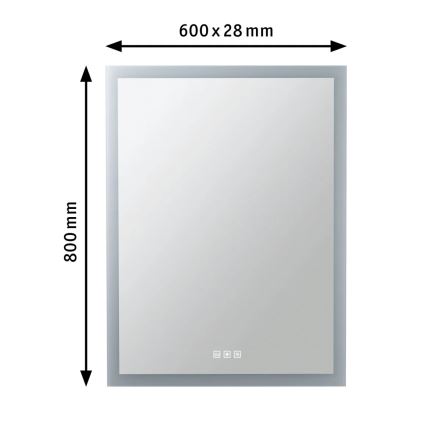 Paulmann 78951 - Badeværelsesspejl m. lys dæmpbart LED/22W IP44  230V