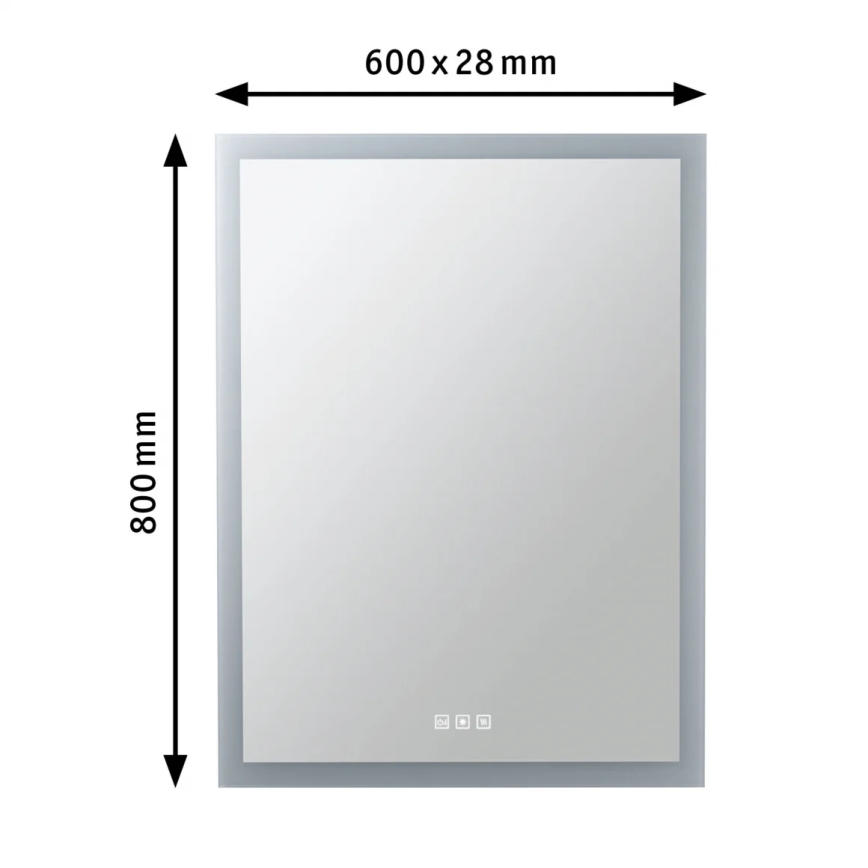 Paulmann 78951 - LED/22W IP44 Dæmpbart badeværelsesvarmet spejl med baggrundsbelysning 230V