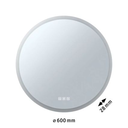 Paulmann 78952- Badeværelsesspejl m. lys dæmpbart LED/21W IP44  MIRA 230V