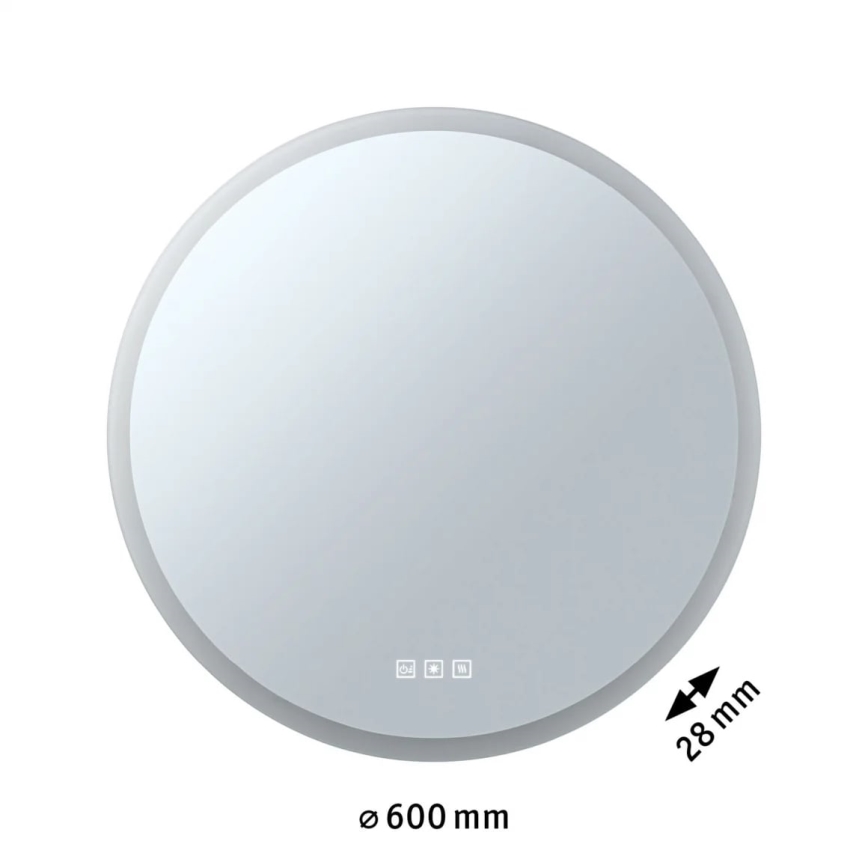 Paulmann 78952- Badeværelsesspejl m. lys dæmpbart LED/21W IP44  MIRA 230V