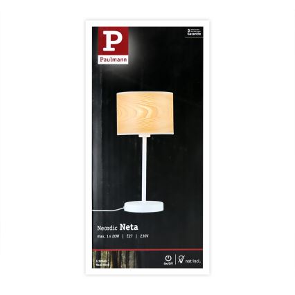 Paulmann 79638 - Bordlampe NETA 1xE27/20W 230V