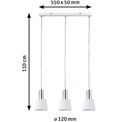 Paulmann 79657 - 3xE14/20W Pendel NEORDIC HALDAR 230V