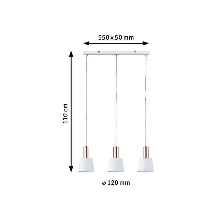 Paulmann 79657 - 3xE14/20W Pendel NEORDIC HALDAR 230V